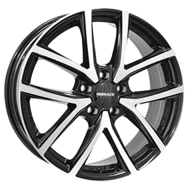 4 JANTES MONACO CL2 7X17 4X108 ET25 NOIRES POLIES