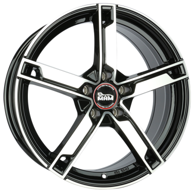 4 JANTES MAM W4 7X17 4X108 ET20 NOIRES POLIES