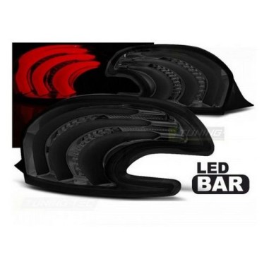 FEUX ARRIERES PEUGEOT 208 12-15 LED BAR FOND NOIR