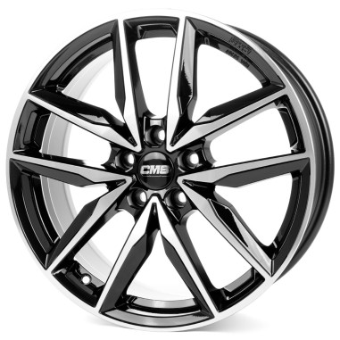 4 JANTES CMS C28 7X17 5X100 ET40 NOIRES POLIES