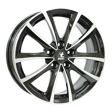 4 JANTES IW ELENA 7.5X17 5X100 ET38 NOIRES POLIES