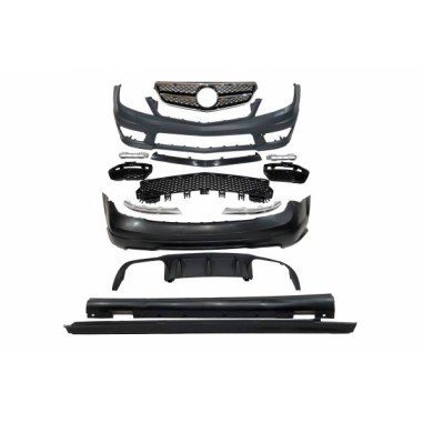 Kit De Carrosserie Mercedes W204 4P 2007-2013 look AMG C63 Calandre