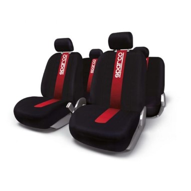 JEU DE HOUSSES SPARCO BANDE ROUGE 