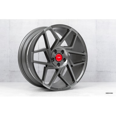 4 JANTES V-FS27R 19X8.5 5X112 ET42 NOIRE BRILLANT