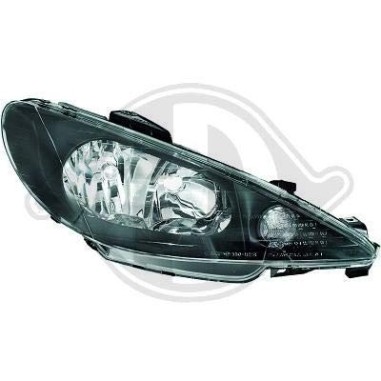 PHARES PEUGEOT 206 98-06 H4 ET H7 NOIR