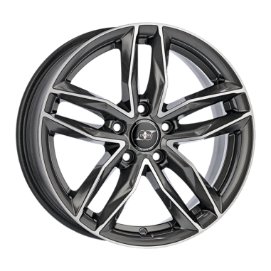 4 JANTES WOLFBURG 17X7.5 5X100 ET35 GUN METAL MACHINED FACE