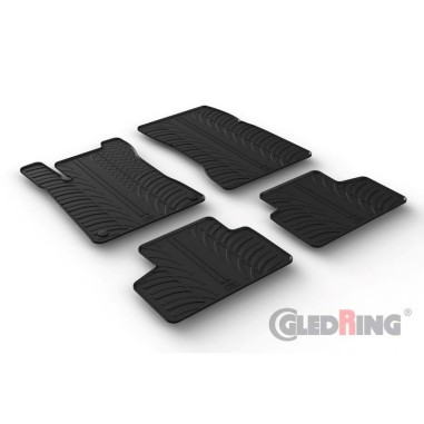 
Set tapis de caoutchouc sur mesure pour Mercedes GLB (X247) 11/2019- (T profil 4-pièces + clips de montage