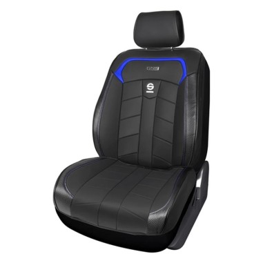 HOUSSE DE SIEGE PREMIUM SPARCO NOIR/ LISERE BLEU (A L'UNITE)