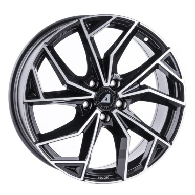 4 JANTES ALUTEC ADX02 4X108 7.5X18 ET18 noir polies