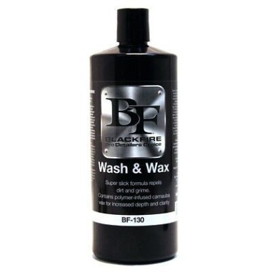 SHAMPOING LUSTRANT A LA CIRE CARNAUBA BLACK FIRE WASH AND WAX